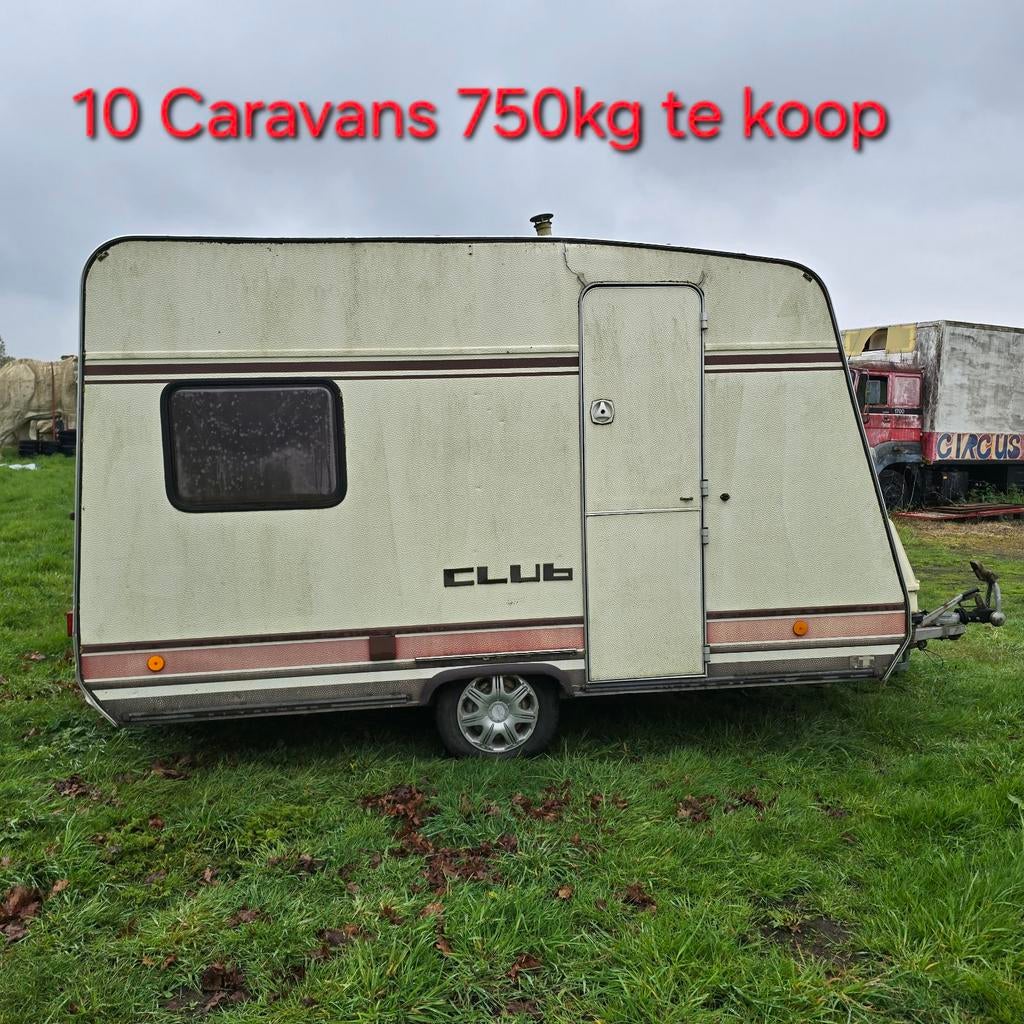 10 caravan 750kg Rijbewijs B werfkeet foodtruck camping bouw, Caravans en Kamperen, Ophalen