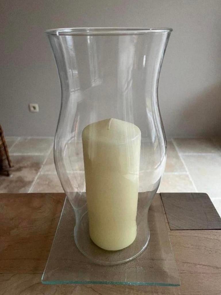 Glazen kaarshouder, Ophalen, Zo goed als nieuw, Kaars