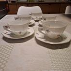 5 koffie schoteltjes met bloemmotief, Ophalen