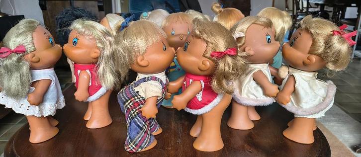 13 Vintage Sekiguchi 'Kissing Dolls', jaren 60-70, Japan, Verzamelen, Poppetjes en Figuurtjes, Zo goed als nieuw, Ophalen