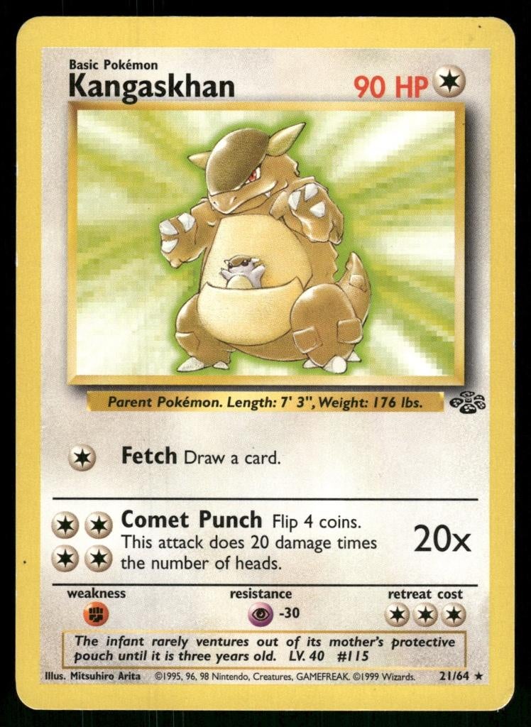 Kangaskhan 21/64 - Jungle (EX), Verzenden, Gebruikt