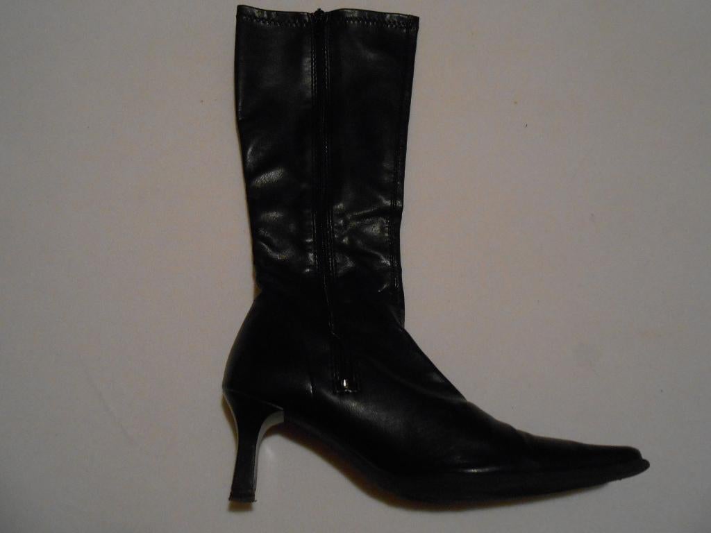 Splinternieuwe lederen dameslaarzen Tamaris, maat 37, Hoge laarzen, Zwart, Nieuw, Ophalen