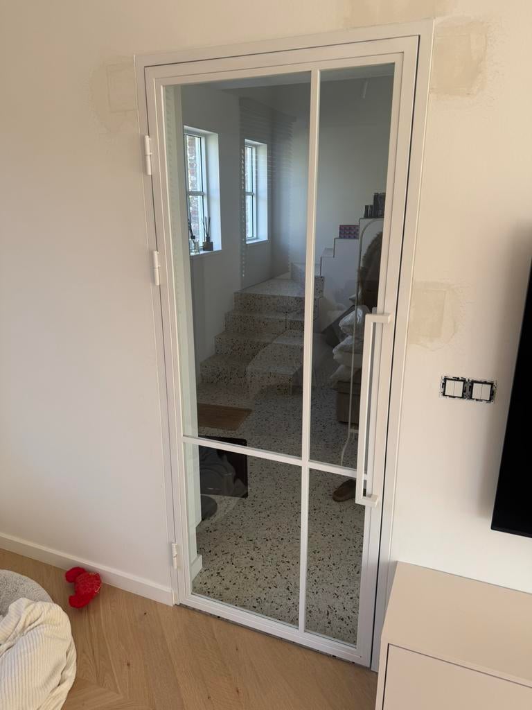 Witte stalen binnendeuren, Bricolage & Construction, Porte intérieure, Enlèvement, 200 à 215 cm, Utilisé