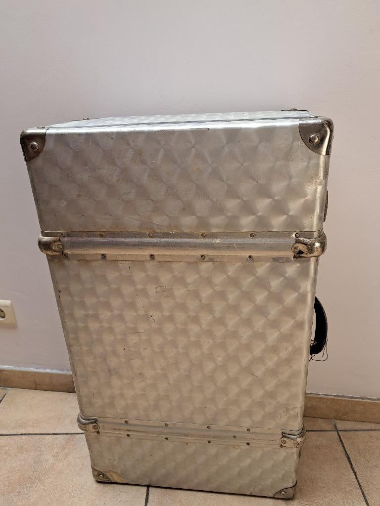 Vintage valies, Handtassen en Accessoires, Ophalen, Overige materialen, Gebruikt, Slot