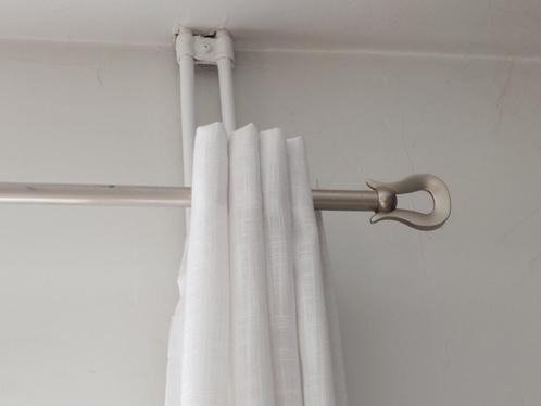 Roestvrijstalen stangen voor gordijnen/gordijnen + decoratie, Huis en Inrichting, Stoffering | Gordijnen en Lamellen, Gebruikt