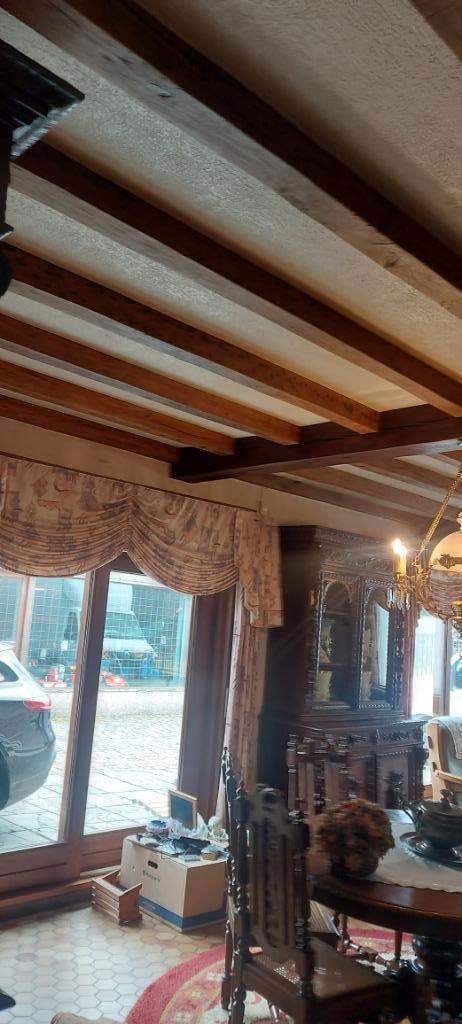 Plafond ancien avec poutres en chêne, Antiquités & Art, Antiquités | Meubles | Armoires, Enlèvement