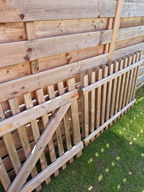 Houten poortje/hekje, Doe-het-zelf en Bouw, Hout en Planken, Gebruikt, Plank, Overige houtsoorten, 300 cm of meer, 25 tot 50 mm