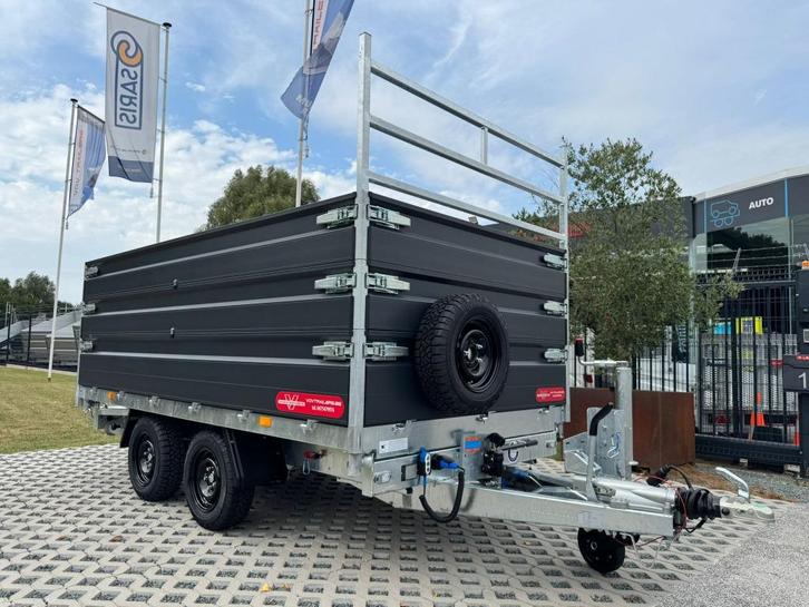 Hapert Cobalt + 335x180x40cm 3-zijdige Kipper 3500kg, Zakelijke goederen, Machines en Bouw | Transport, Ophalen