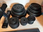 Bench en schijven, Enlèvement, Comme neuf, Plaques d'haltères