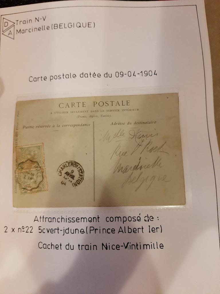 Lot de cartes postales de Monaco 1904, Enlèvement ou Envoi