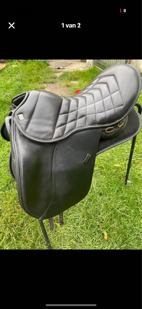 Massimo dressuur zadel zwart, Dieren en Toebehoren, Paarden en Pony's | Zadels, Zo goed als nieuw, Dressuur, Ophalen