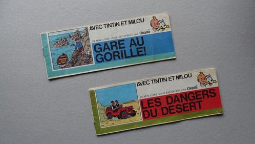Tintin livrets publicitaires par Chiquita 1971, Livres, BD, Utilisé, Plusieurs BD, Enlèvement ou Envoi