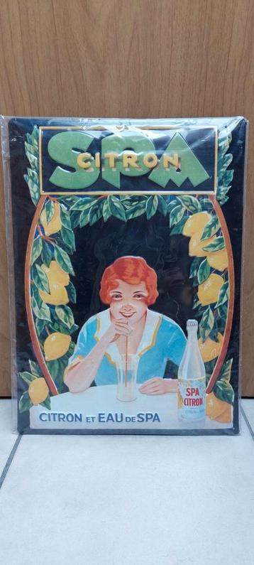 Panneau publicitaire en métal Spa Citron, Enlèvement ou Envoi, Neuf, Panneau publicitaire