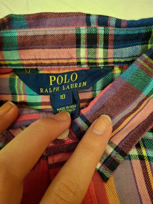 geruit hemd polo ralph lauren maat 140, Kinderen en Baby's, Kinderkleding | Maat 140, Zo goed als nieuw, Meisje, Overhemd of Blouse