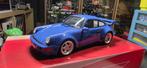 Porsche 911 (964) 3.8 Year 1993 blue 1/18 Gt-Spirit, Hobby en Vrije tijd, Ophalen of Verzenden, Zo goed als nieuw, Auto, Overige merken