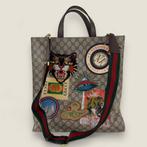 Gucci GG supreme patches tote, Ophalen of Verzenden, Gebruikt, Beige, Shopper