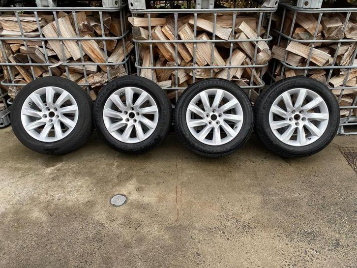 Set Velgen + Banden Jaguar, Auto-onderdelen, Banden en Velgen, Banden en Velgen, Zomerbanden, 17 inch, 225 mm, Personenwagen, Gebruikt