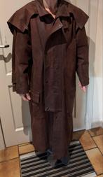 Op maat gemaakte lange lederen jas (echt leer!), Kleding | Dames, Jassen | Winter, Ophalen, Zo goed als nieuw, Maat 38/40 (M)