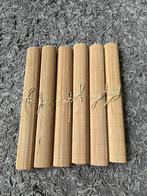 6 houten bamboe placemats, Ophalen of Verzenden, Zo goed als nieuw