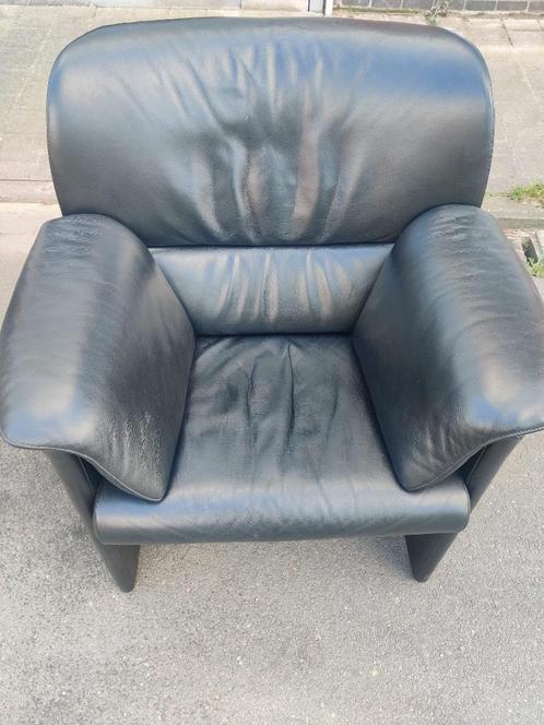 Zetel, Huis en Inrichting, Zetels | Zetels, Gebruikt, Eenpersoons, Minder dan 150 cm, 75 tot 100 cm, Leer, Ophalen