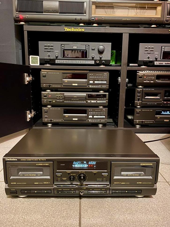 Technics RS-TR575 Double Cassette Deck (1994-02), Audio, Tv en Foto, Cassettedecks, Dubbel, Overige merken, Auto-reverse, Tiptoetsen