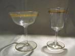 Set kristallen champagneglazen en glazen! Gouden rand..., Antiek en Kunst, Antiek | Glaswerk en Kristal, Ophalen