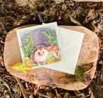 Herfstkaart met egel – handgemaakt en 3D-effect, Ophalen of Verzenden, Nieuw