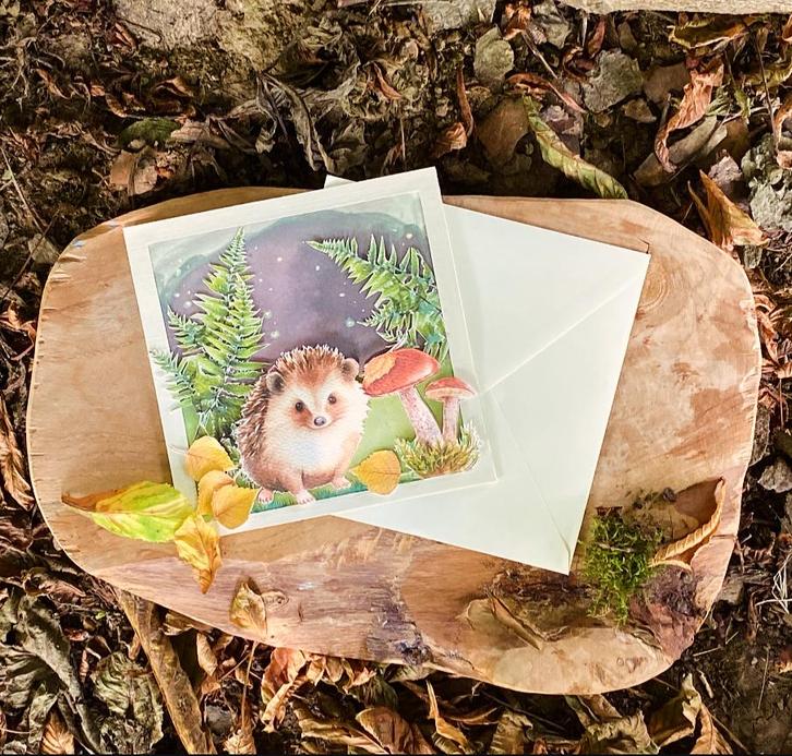 Herfstkaart met egel – handgemaakt en 3D-effect, Diversen, Wenskaarten, Nieuw, Ophalen of Verzenden