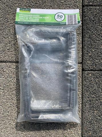 100x Stevige gronddoekhaken 10x20cm beschikbaar voor biedingen