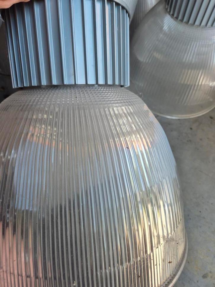 Retro vintage lampen, Huis en Inrichting, Lampen | Lampenkappen, Gebruikt, 25 tot 50 cm, Overige vormen, Grijs, Ophalen