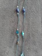 Collier sautoir à perles bleues/turquoises, Bijoux, Sacs & Beauté, Colliers, Bleu, Autres matériaux, Utilisé, Enlèvement ou Envoi