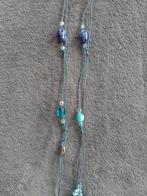 Collier sautoir à perles bleues/turquoises, Bleu, Autres matériaux, Utilisé, Enlèvement ou Envoi