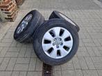 4 ORIGINELE AUDI VELGEN MET 4 PIRELLI 225/60R16 BANDEN, Banden en Velgen, 16 inch, Gebruikt, Personenwagen