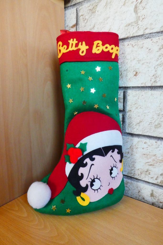 Betty Boop in het rood” Kerstman” Kous 1994, Verzamelen, Beelden en Beeldjes, Nieuw, Mens, Ophalen of Verzenden