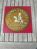 Gouden Carolus bier reclame bord, Verzamelen, Ophalen, Gebruikt, Reclamebord, Plaat of Schild, Overige merken