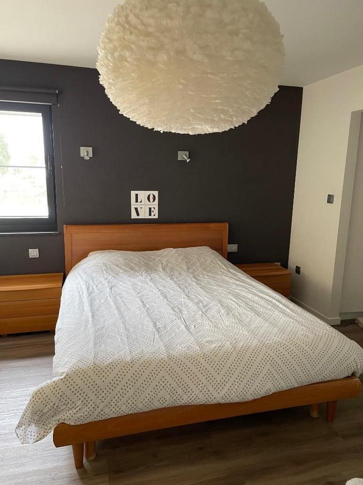 Bed (160 x 200) en nachtkastjes van het merk Musterring, Huis en Inrichting, Slaapkamer | Bedden, Gebruikt, Tweepersoons, 160 cm