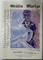 Programmaboek "De vreugd "Gräfin Mariza" Diest - 1989, Muziek en Instrumenten, Overige Muziek en Instrumenten, Gebruikt, Ophalen of Verzenden