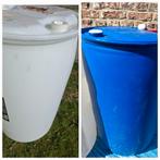Fut 220L blanc ou bleu, Tuin en Terras, Regentonnen, 150 liter of meer, Ophalen, Gebruikt, Kunststof