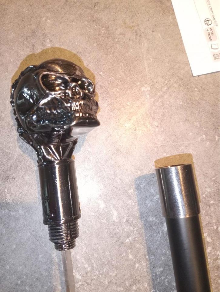 Metalen wandelstok. (schedel), Diversen, Wandelstokken, Ophalen of Verzenden