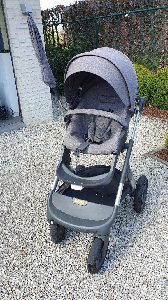 Stokke Trailz, Kinderen en Baby's, Kinderwagens en Combinaties, Zo goed als nieuw, Kinderwagen, Overige merken, Luchtbanden, Met autostoeltje