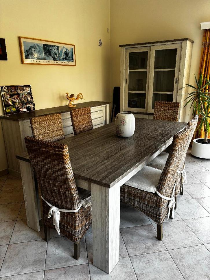 Salle à manger moderne complète +meubles salon, Maison & Meubles, Salles à manger complètes, Comme neuf, 6 à 8 chaises, Enlèvement