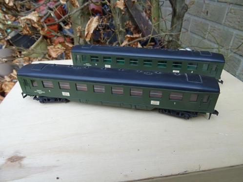 Franse reizigerswagons - Hornby Meccano - HO, Hobby en Vrije tijd, Modeltreinen | H0, Zo goed als nieuw, Wagon, Gelijkstroom, Overige merken