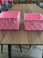 2 licht roze mandjes de 2 stuks voor 1 euro, Diversen, Rommelmarktspullen, Zo goed als nieuw, Ophalen