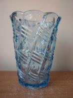 Vase en verre - bleu - très lourd, Enlèvement ou Envoi