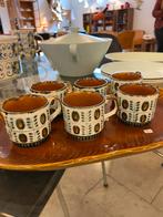 6 petites tasses à moka Boch Noix, Antiquités & Art
