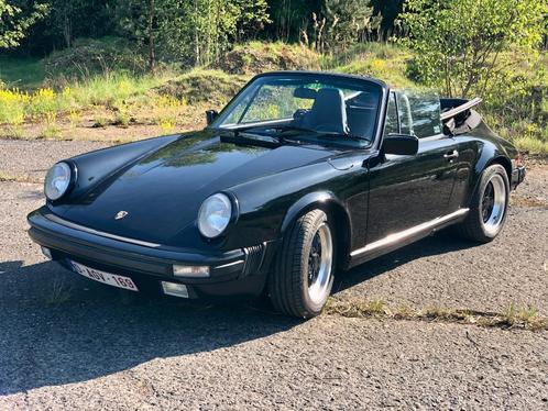 Porsche 3.2 Cabrio G50 1987, Auto's, Porsche, Particulier, Benzine, Cabriolet, Handgeschakeld, Zwart, Zwart, Leder, Ophalen