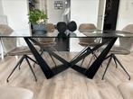 Table de salle à manger, Métal, Rectangulaire, 50 à 100 cm, 150 à 200 cm