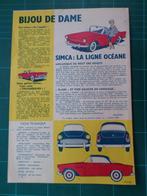 Simca Océane - article illustré - 1957, Collections, Marques & Objets publicitaires, Autres types, Utilisé, Enlèvement ou Envoi
