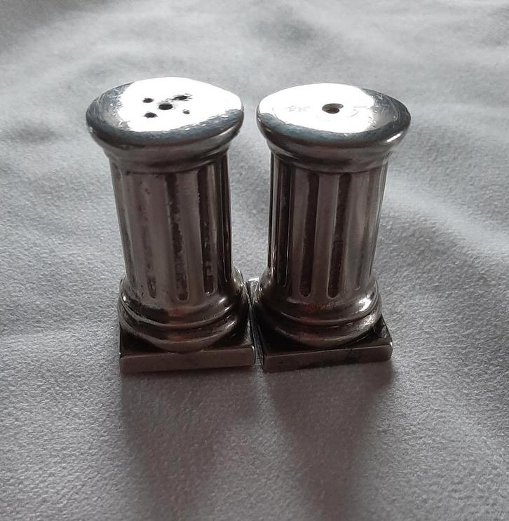 Set à sel et poivre vintage en argent BM, Antiquités & Art, Antiquités | Ustensiles de cuisine, Enlèvement ou Envoi