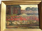 1933 J. Maria Domingos HEVERLEE hoeve tulpenveld olieverf, Ophalen of Verzenden